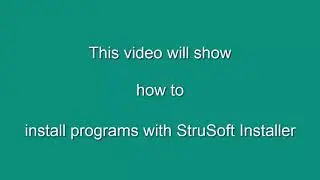 Install programs from StruSoft Installer