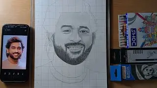 Pencil Sketch of Mahender Singh Dhoni tutorial part-2. #mahendersinghdhoni #artist #artlovers 