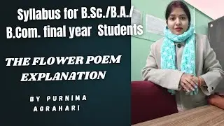 The Flower by Alfred Tennyson Poem Explanation #collegesyllabus #finalyearenglish