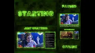 Green Fire Stream Overlay for Twitch | Gaming & Streaming Graphics