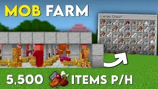Easy Mob Farm Minecraft 1.21.11 | Unlimited Drops + Gunpowder!