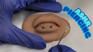 [ASMR] Satisfying Silicon Lip Surface Piercing | Whispered