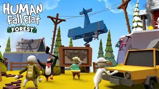 Human Fall Flat - Forest - WALKTHROUGH - NO COMMENTARY -  Co-op