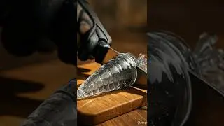 cutting glass carrot ASMR🥕#AI #aiart #glasscutting #satisfying #asmrsounds #vegetables #carrot