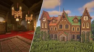 Интерьер особняка в стиле фэнтези в Minecraft (часть 1/2)