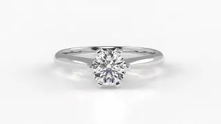 SB0072 Custom Made Solitaire Diamond Engagement Ring