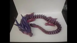 3D printed purple dragon
