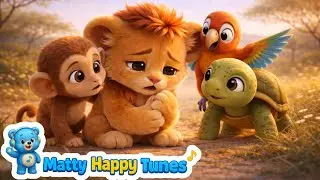 The Little Lion and the Thorn | Song for Kids | Matty Happy Tunes