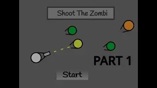Part 1 of Shoot The Zombi in scratch | MAIN MENE SCREEN, START BUTTON, PLAYER, PLAYER BULLET |