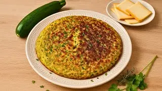 Galette de courgettes au fromage, Recette Facile et Rapide pour un D&icirc;ner L&eacute;ger.