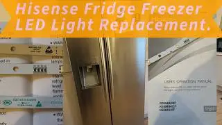 Замена светодиодной лампы в холодильнике Hisense.