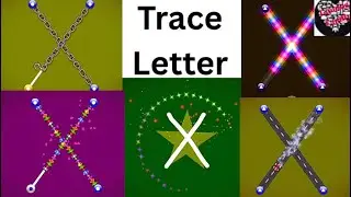 Trace Letter X UPPERCASE Learn to Write The Alphabet Letter FUN LEARNING VIDEOS FOR KIDS