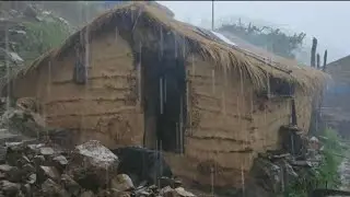 This Is Himalyan Nepali Mountain Village Life Heavy Rainy Day | Naturelly Village Dacumentary Video|