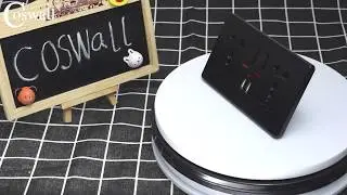 Coswall Wall Power Socket Double Universal 5 Hole Switched Outlet With Dual USB C6 Seires