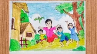 Drawing Meena Bangla Cartoon Charecter Coloring Pages Learning Colors SRS Angela