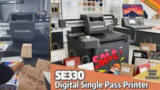 Revolutionizing Food Packaging: High-Speed Paper Bag Printing with Sunthinks SE Single Pass Printer.