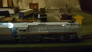 Broadway Limited ATSF Blue Goose puffing smoke!