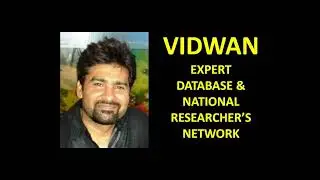 VIDWAN- Expert Database & National Researcher's Network (In Hindi)