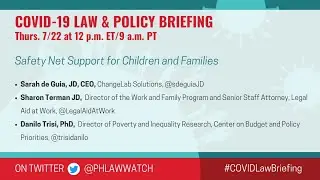COVID-19 Law & Policy Briefing: Safety Net Support for Children & Families