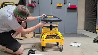 Swivel with me - DeWalt Adjustable Shop Stool with Casters