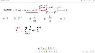 (MACK) - O valor da expressão (2^n+4 + 2^n+2 + 2^n+1)\2^n-2 + 2^n-1 é