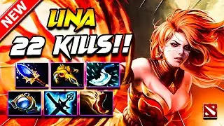 LINA DOTA 2 Gameplay | 22 Kills!! Lina Dota 2 Gameplay | LINA Carry Build Pro Gameplay 7.40