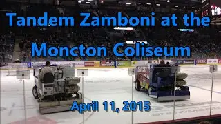 Tandem Zamboni at the Moncton Coliseum 04-11-15