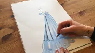 Fashion illustration tutorial - shadows and highlights