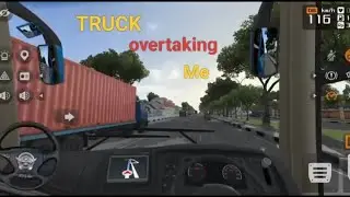 Big truck overtaking my bus and hit on many car and vhecles || indonesia bus simulator Online game 