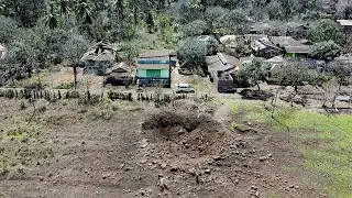 Huge Impact Crater from Lewotobi Volcano 5km from Summit