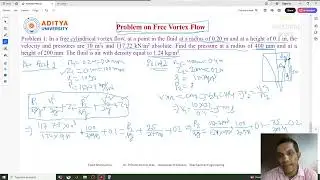 Lecture 59 Problem Solved on #Free #Vortex #Flow in #Fluid #Mechanics