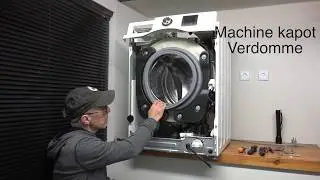 De wasmachine schudt en beeft, en verschuift