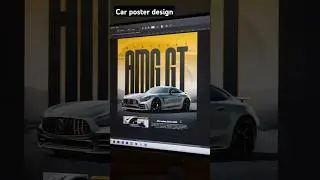 Car poster design..... #car #photoshop #amggt #poster