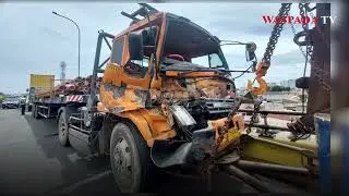 Horor Tronton Celaka di Flyover Ciputat, Pasutri Terpaksa Lompat dari Motor