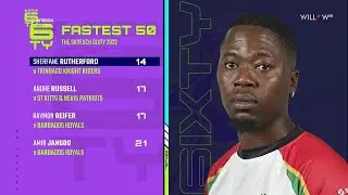 Sherfane Rutherford 50 runs vs Trinbago Knight Riders