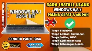 Cara Instal Ulang Windows 8 Paling Cepat dan Mudah Tanpa Flashdisk | Tanpa Kehilangan Data