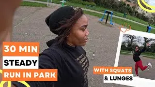 Day 1|| 30 min Steady Run in local park || With Squats & Lunges || Romford, England #running #park
