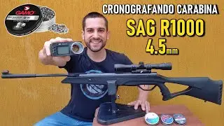 Cronografando Carabina SAG R1000 4.5 Lethal, Prometheus, Destroyer, Thunder, Pointed, Pro Magnum