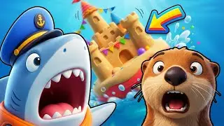 Captain Shark Fin and Fuzzy  #babyshark Sandcastle Float Festiva