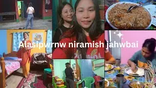 Dinwi alasipwrnw niramish jahwbai//paneer Tomayto//Litchi fruits 😋😋