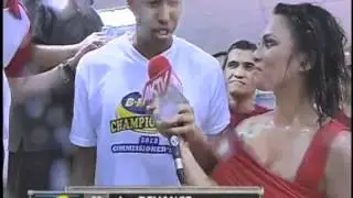 B-MEG Llamados locker room celebration