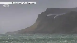 🔥 Waterfall blown backwards by Storm Henry - Isle of Mull, Scotland 🔥