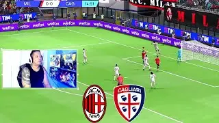 MILAN X CAGLIARI CAMPEONATO ITALIANO 2025 SIMULA&Ccedil;&Atilde;O FUTEBOL FIFA 24
