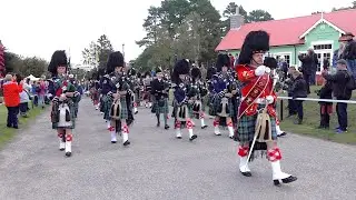 Scotland the Brave as Ballater Pipe Band lead the parade to the 2019 Braemar Gathering opening.