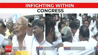 Karnataka Elections 2023: Ticket tussle hits Congress, workers stage protest outside office