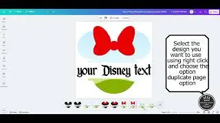 DISNEY MICKEY MINNIE monogram template on CANVA VIDEOTUTORIAL
