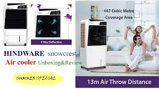 HINDWARE Air cooler 60litre & 60 wats⛄🌨☃ unboxing & review