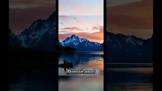 Puzzle - Mountain sunset #jigsaw #puzzle #puzzles #nature