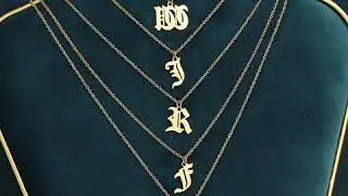Gothic A - Z Alphabet Necklace