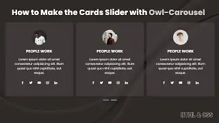 How to make the cards slider with owl-carousel | HTML & CSS | Beginner Friendly